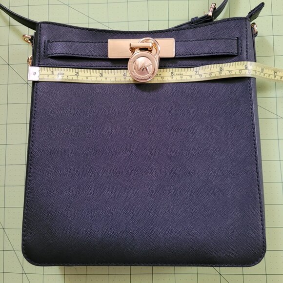 NWT MK Hamilton Leather Medium Top Zip Gold Chain Crossbody Bag $248 Retail - Picture 7 of 9